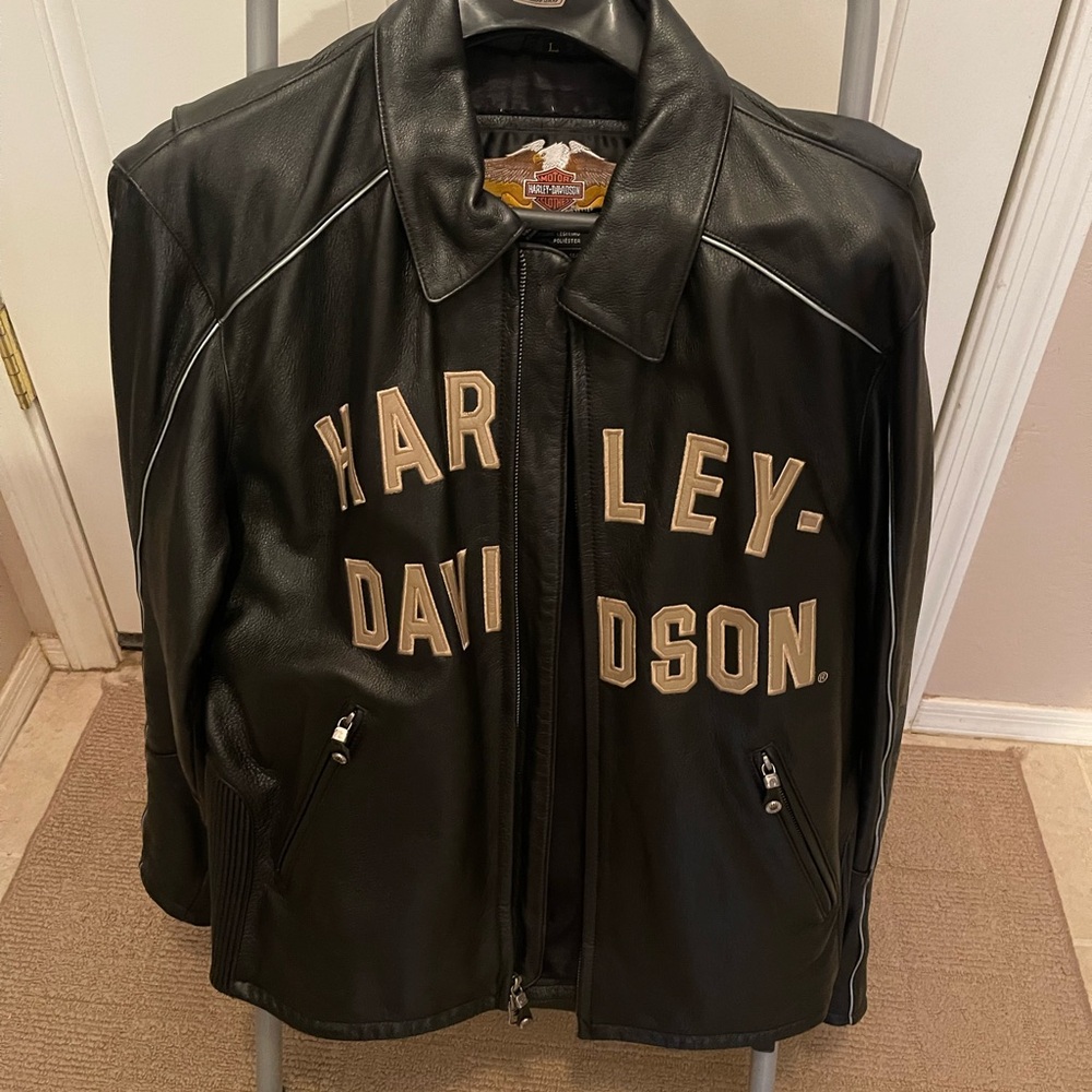 Men’s Harley-Davidson 100th Anniversary Commemorative Leather Jacket - EUC